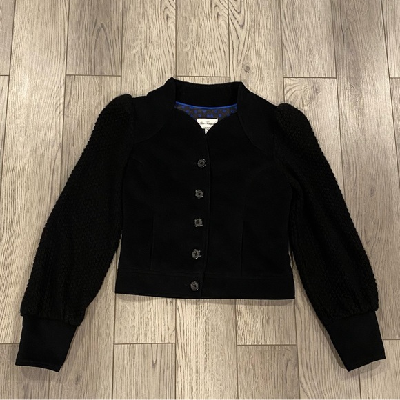 Alice Temperley Wool Blend Black Short Jacket Women’s XS Target Button Cardigan - Picture 2 of 15